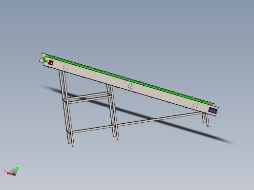 斜传送带爬坡传送带输送机设计