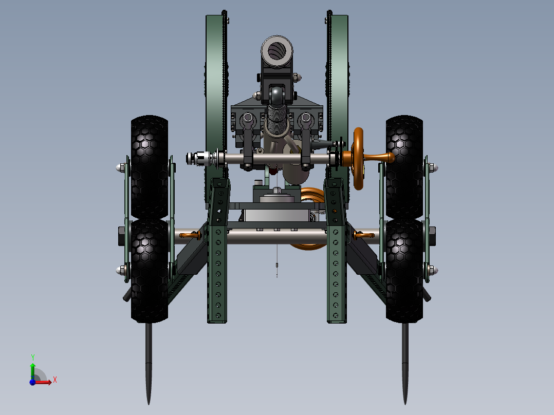 加农榴弹炮（加榴炮）前视图