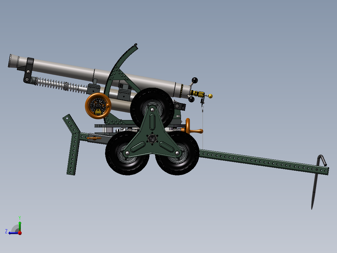 加农榴弹炮（加榴炮）右视图