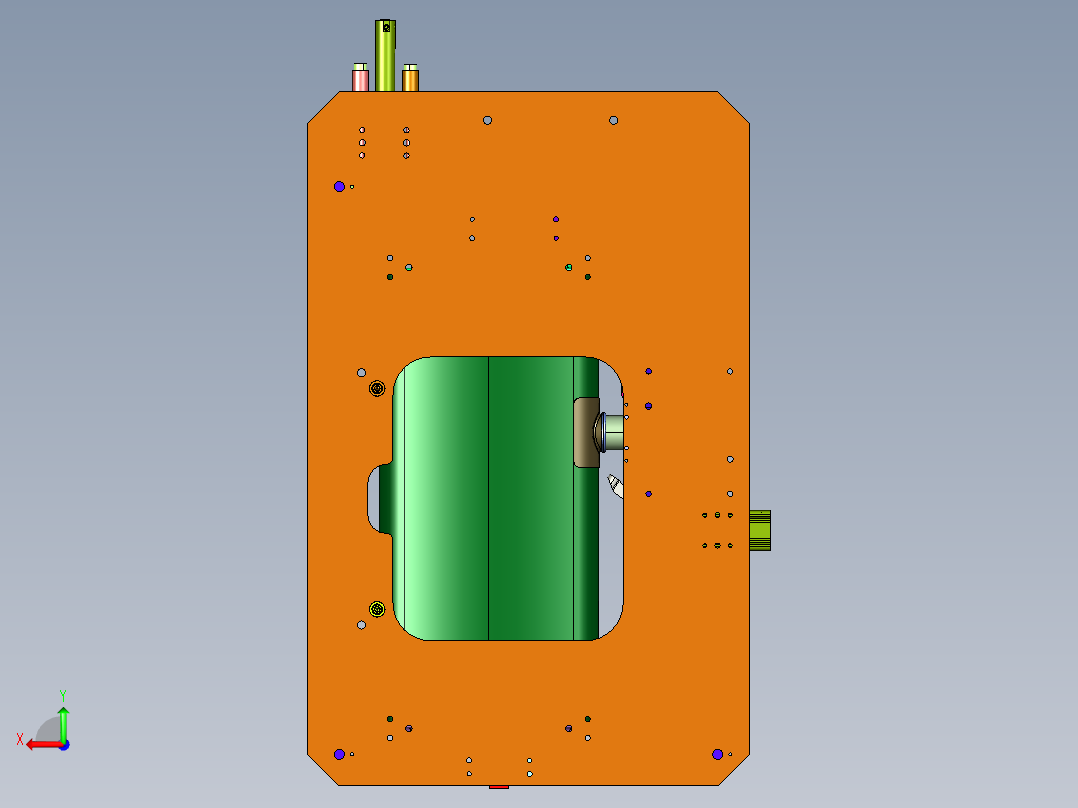 消音器的尺寸检测装置后视图