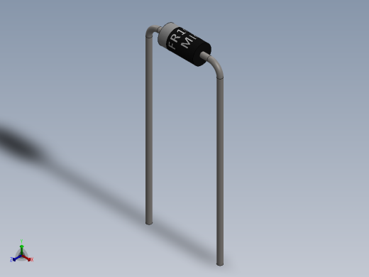 电容器 二极管 电阻器-Recovery Diode FR107正等轴测缩略图