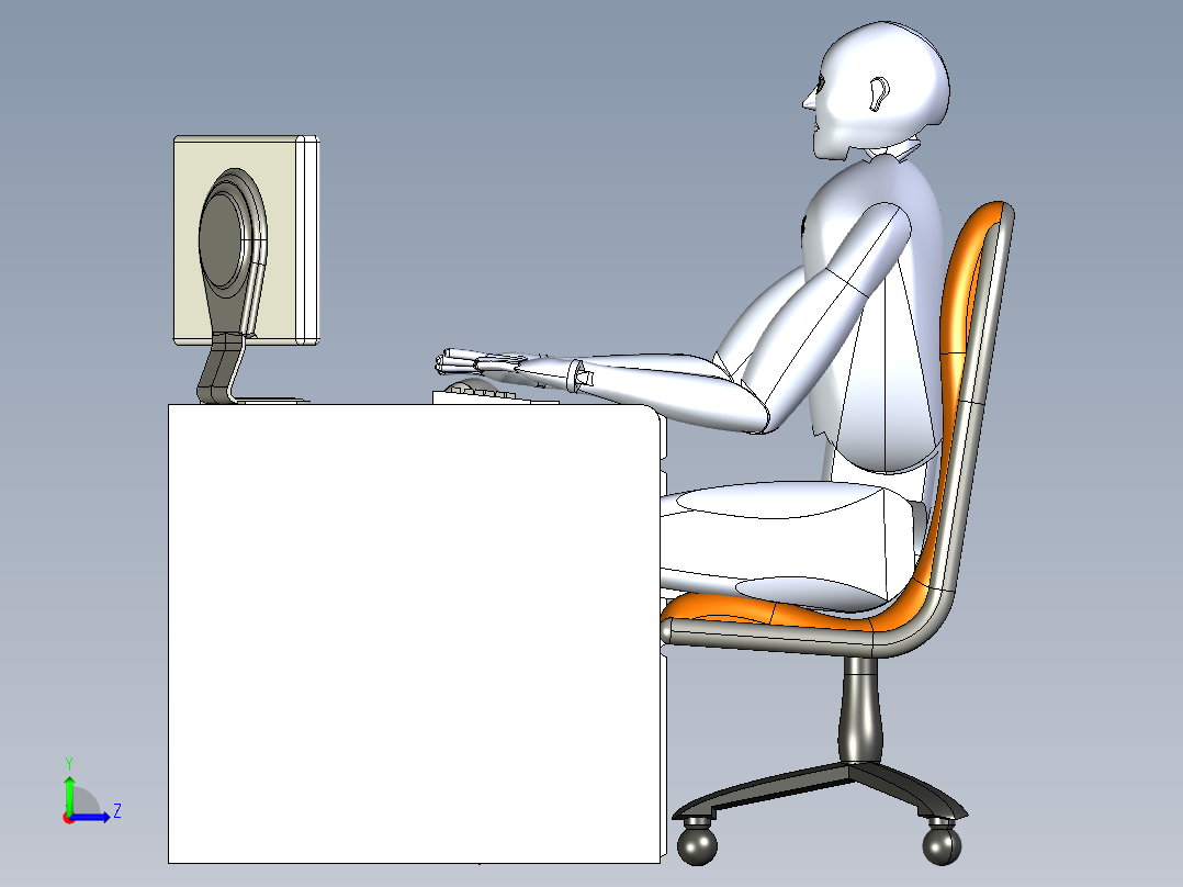 办公桌-7 IGS左视图