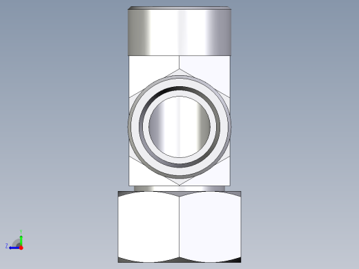 卡套式工业通用硬管接头EO_Swivel_nut_run_tee_EL30SOMDCF右视缩略图