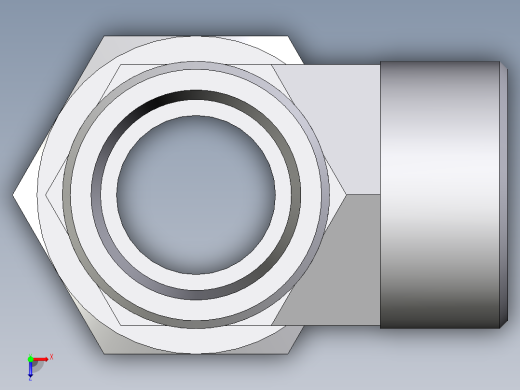 卡套式工业通用硬管接头EO_Swivel_nut_run_tee_EL30SOMDCF俯视缩略图