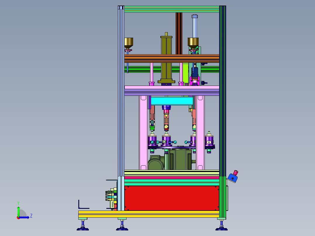 电动润滑泵分配阀组装设备左视图