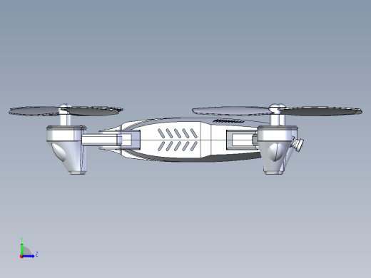 四轴四旋翼无人机造型左视缩略图