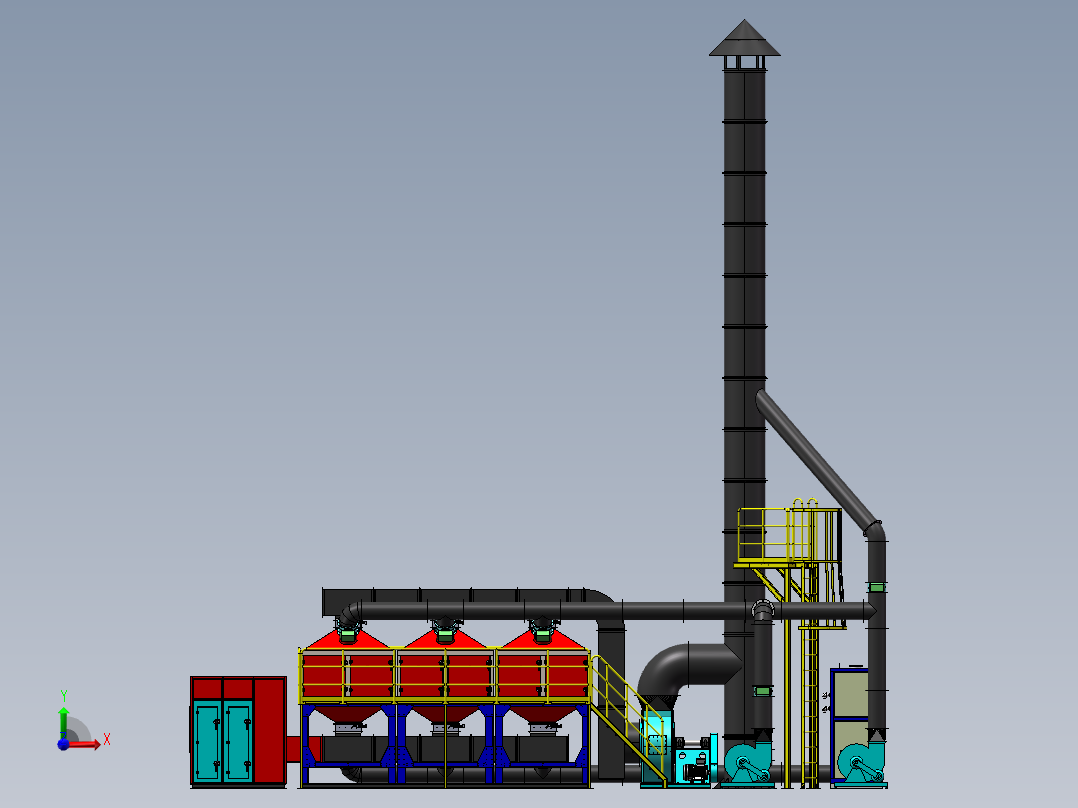 2w催化燃烧前视图