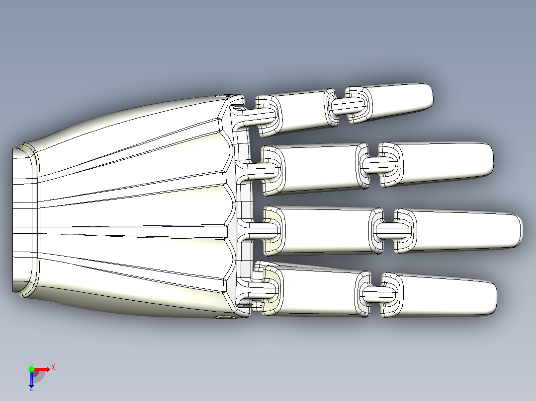 仿生机械手 (3)俯视图