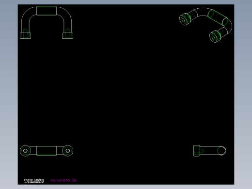 取手(鋼材)SS-2D多系列多零件图纸模型