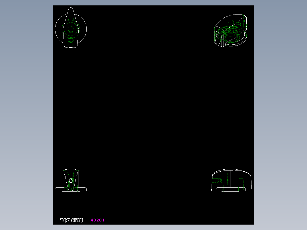 把手MI.204-2D多系列多零件图纸模型