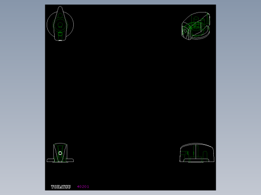 把手MI.204-2D多系列多零件图纸模型