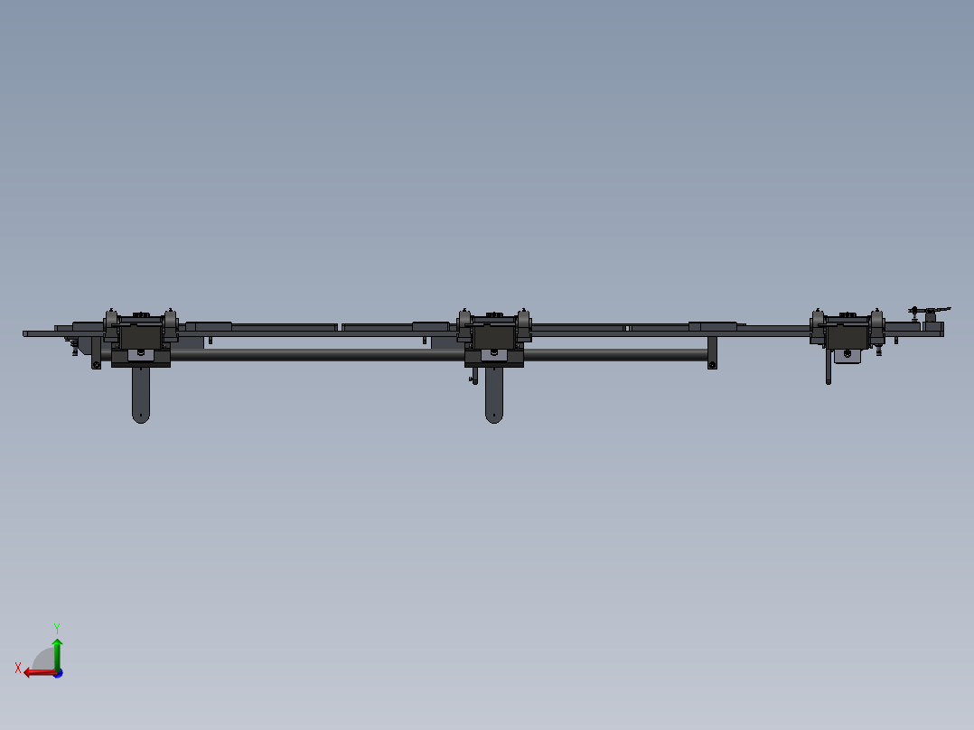 可调节大行程移载机构 3后视图