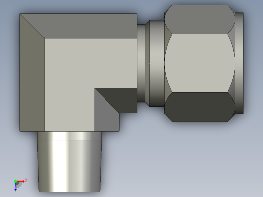 卡套式工业通用硬管接头12-8_cbu-s俯视缩略图