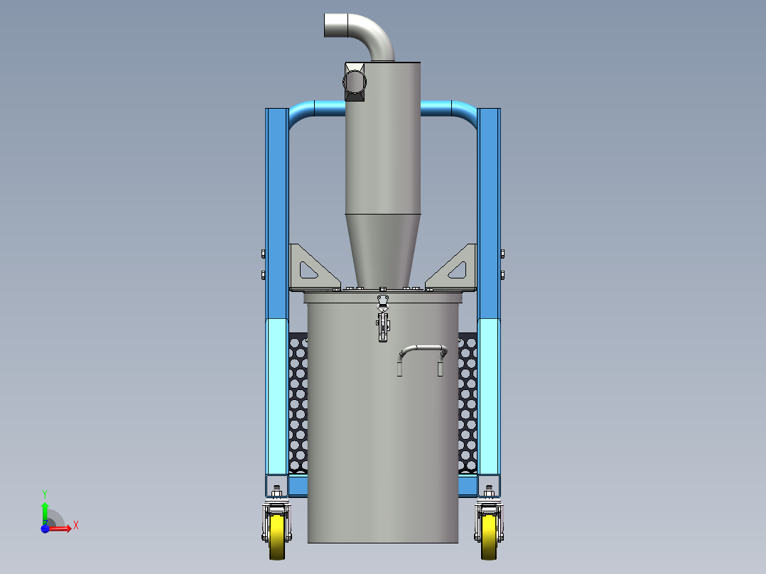 移动式旋风预分离器sw22可编辑前视图