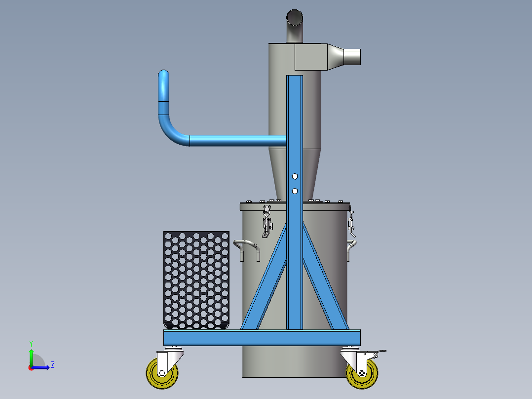 移动式旋风预分离器sw22可编辑左视图