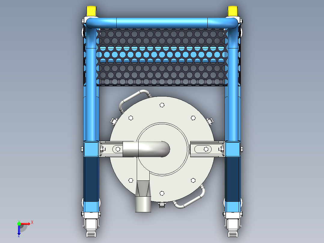 移动式旋风预分离器sw22可编辑俯视图