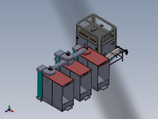 智能自动烘干产线设备sw17正等轴测缩略图