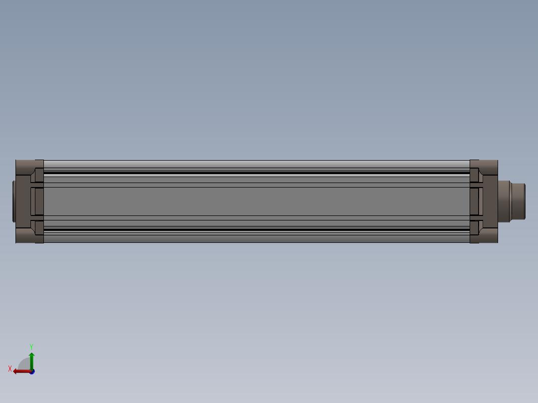 气缸100x500后视图