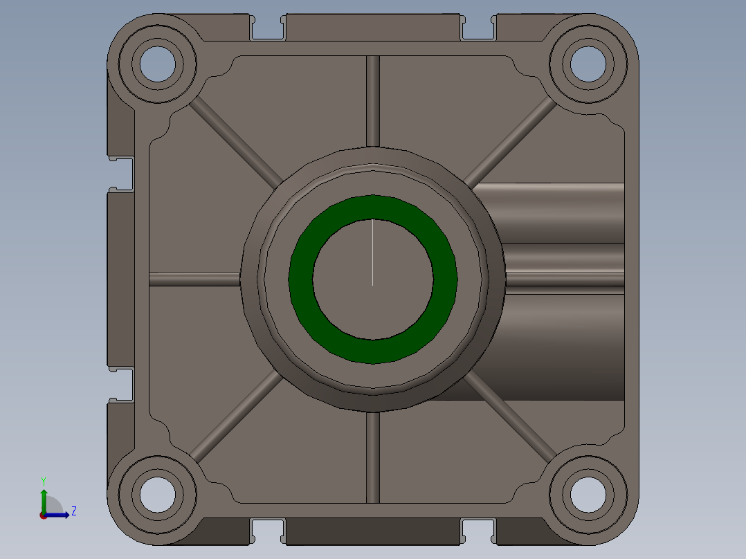 气缸100x500左视图