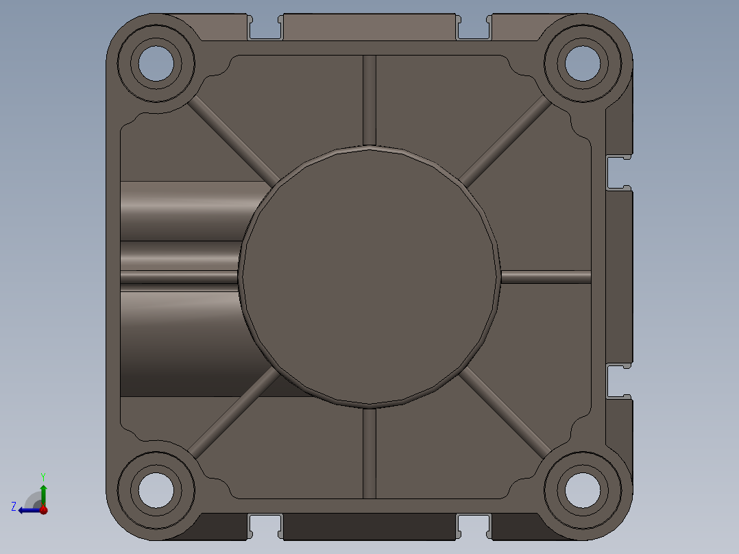 气缸100x500右视图