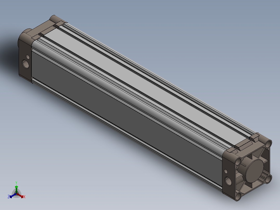 气缸100x500正等轴测图