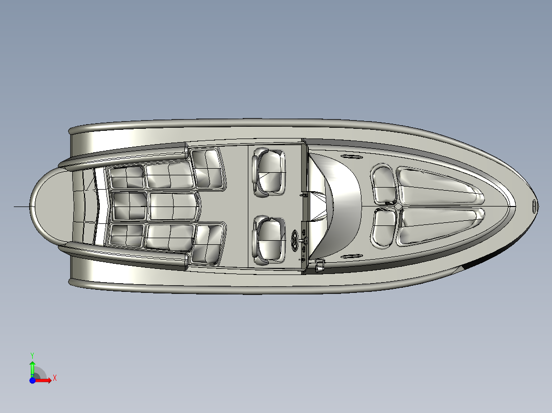双人摩托艇前视图