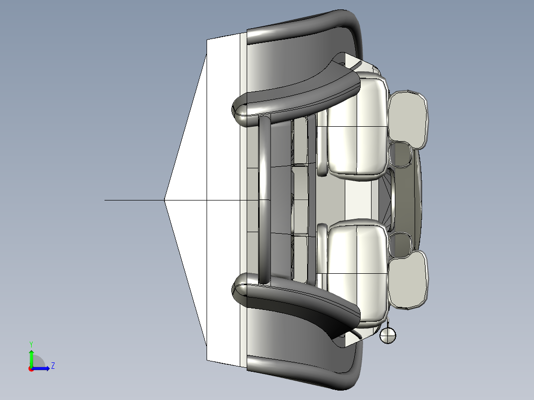 双人摩托艇左视图