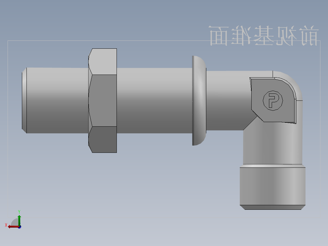 直角过板接头、6D9-14LN后视图