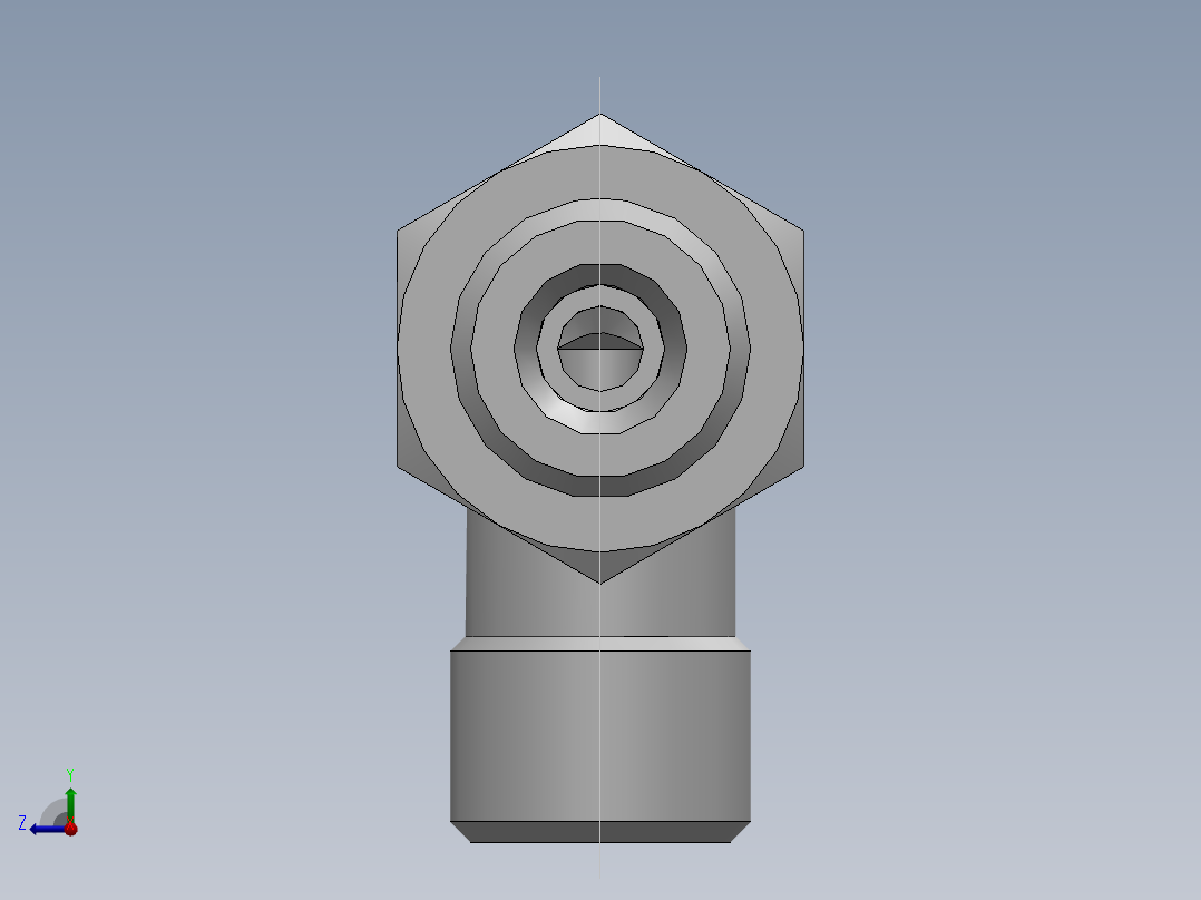 直角过板接头、6D9-14LN右视图