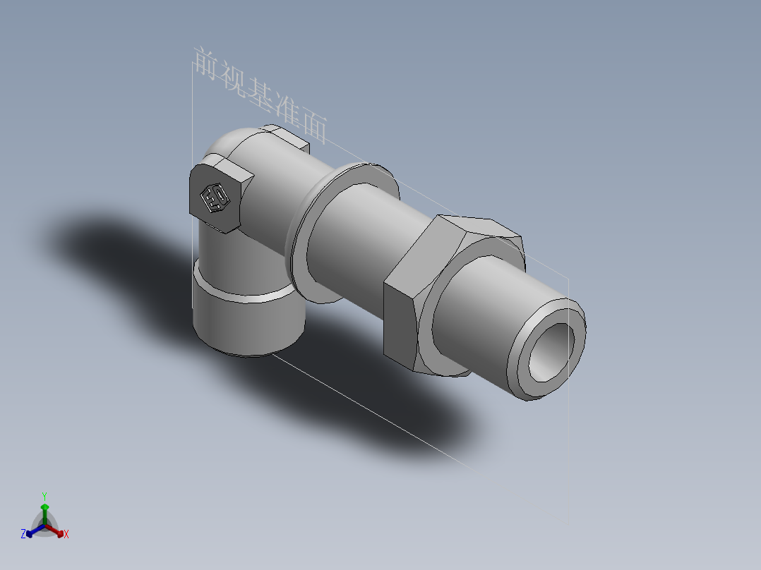 直角过板接头、6D9-14LN正等轴测图