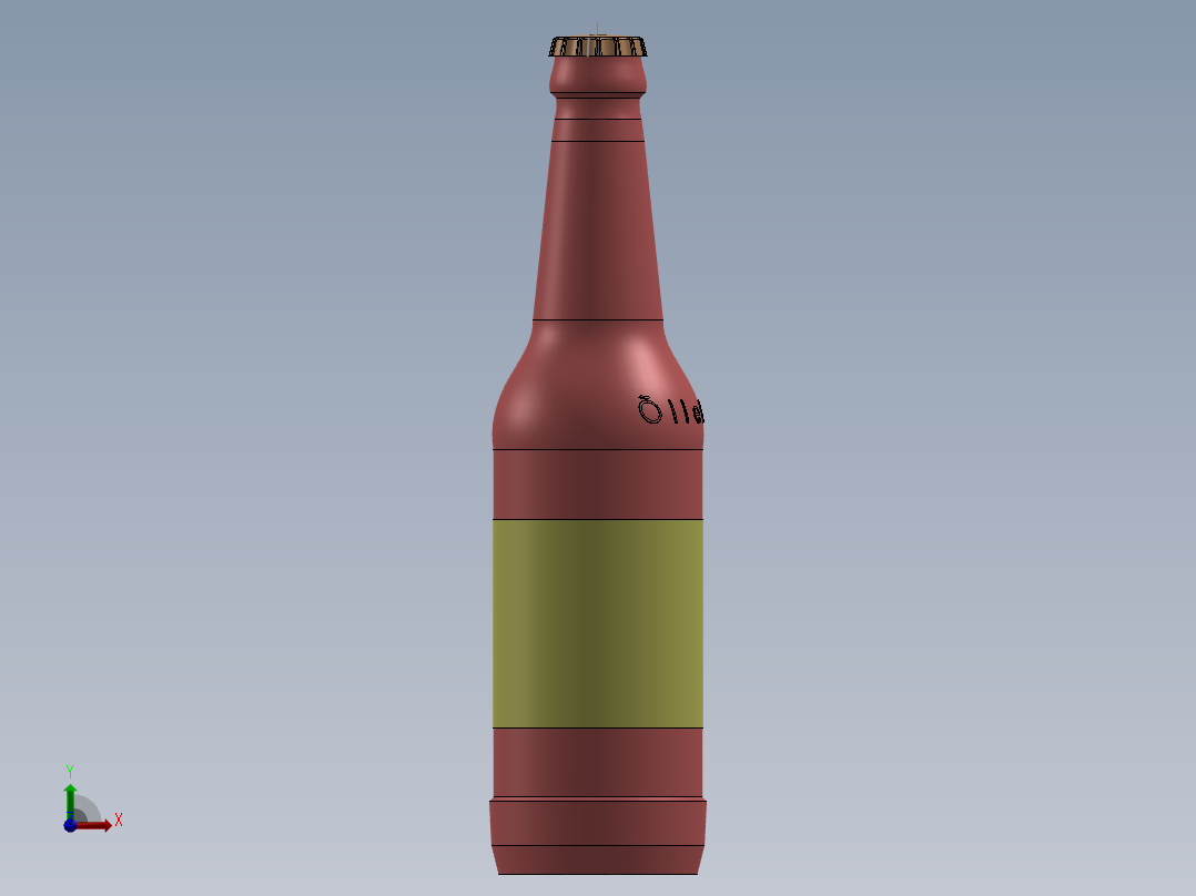 啤酒瓶、瓶子(15)前视图