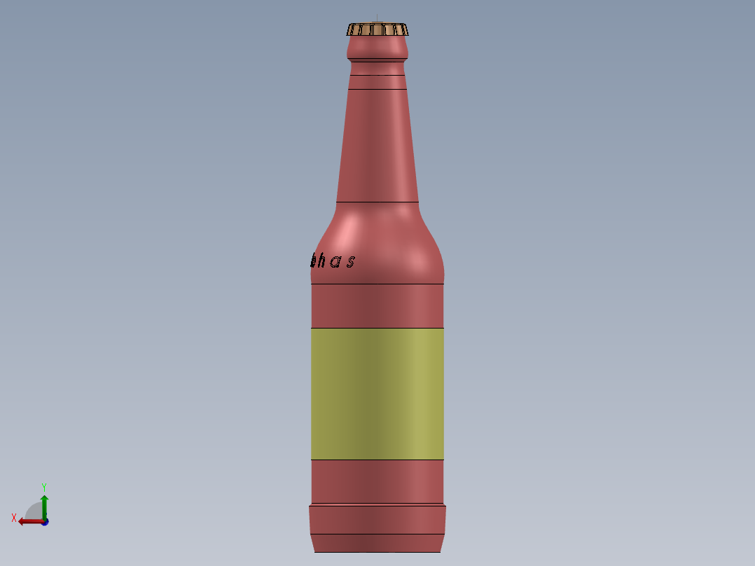 啤酒瓶、瓶子(15)后视图