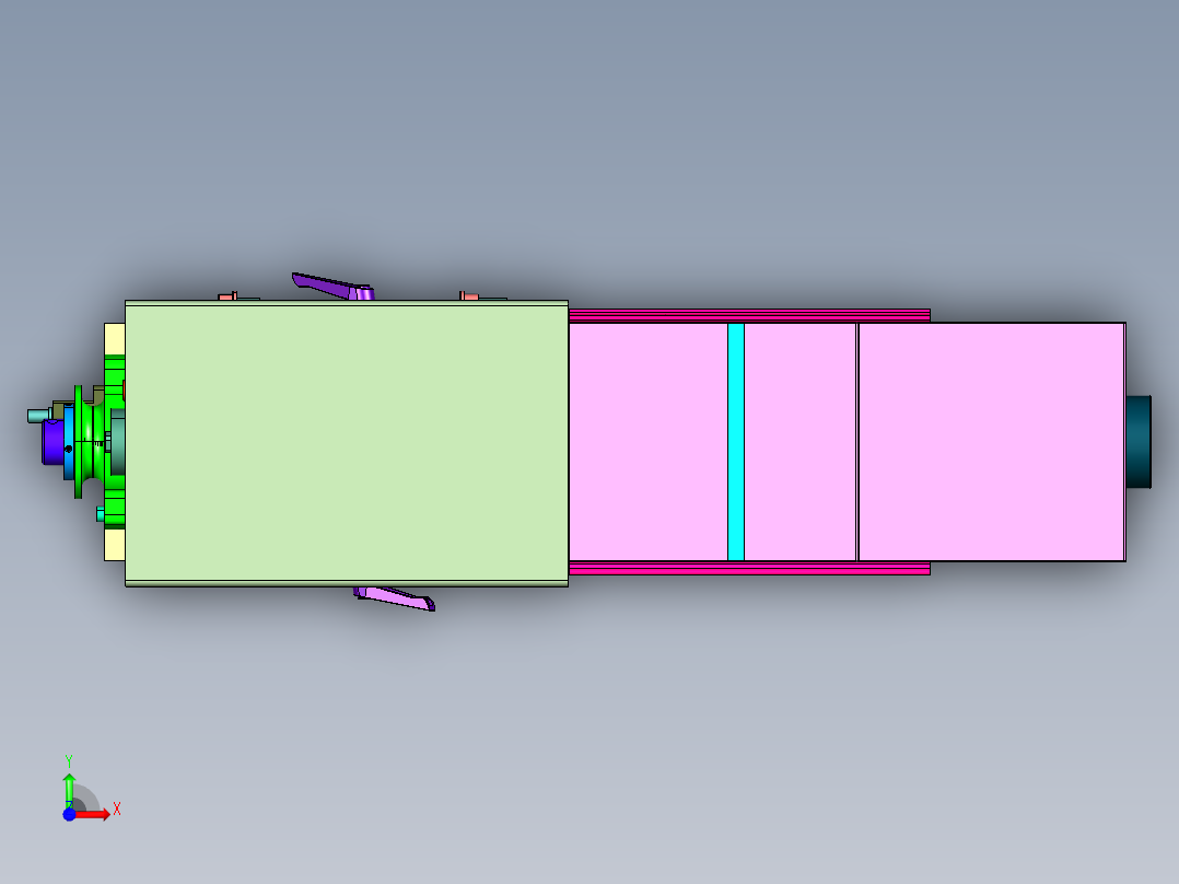 具有调节功能的印刷底座前视图