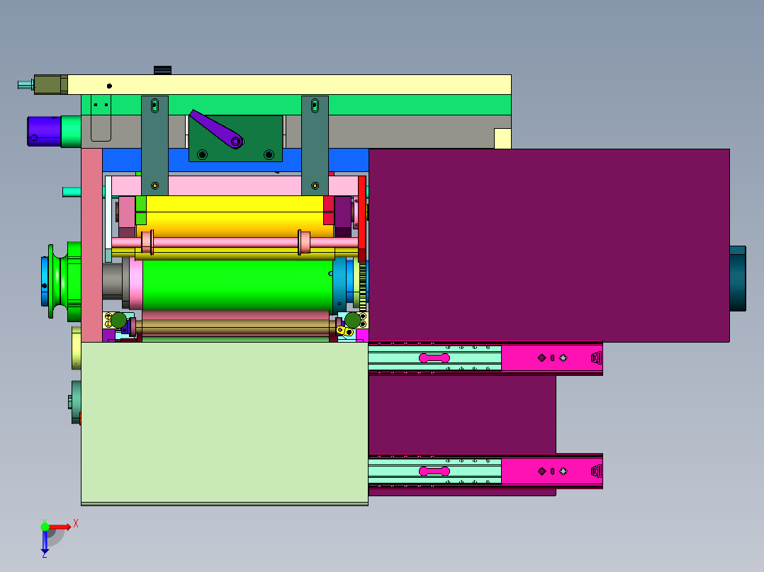 具有调节功能的印刷底座俯视图