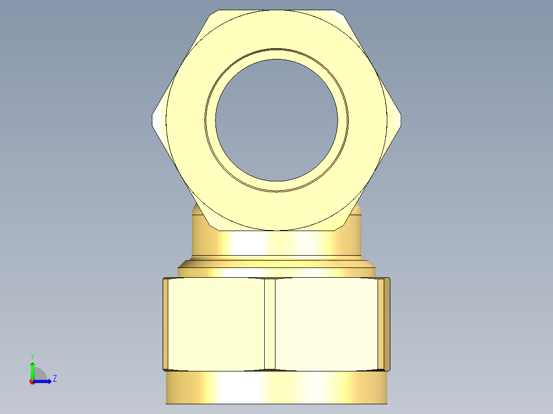 B3004459-压缩式等径三通 Ø15左视图