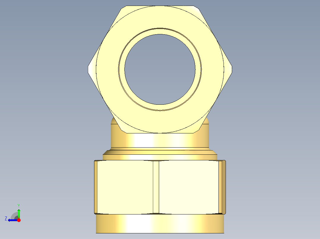 B3004459-压缩式等径三通 Ø15右视图