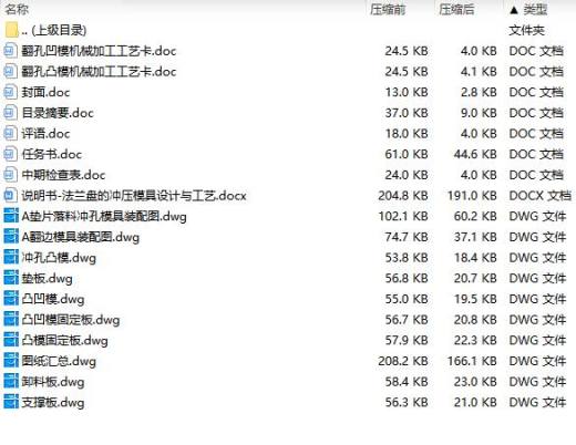法兰盘的冲压模具设计与工艺含9张CAD图缩略图