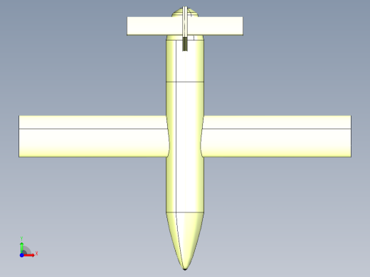 不带发动机的通用飞机前视缩略图