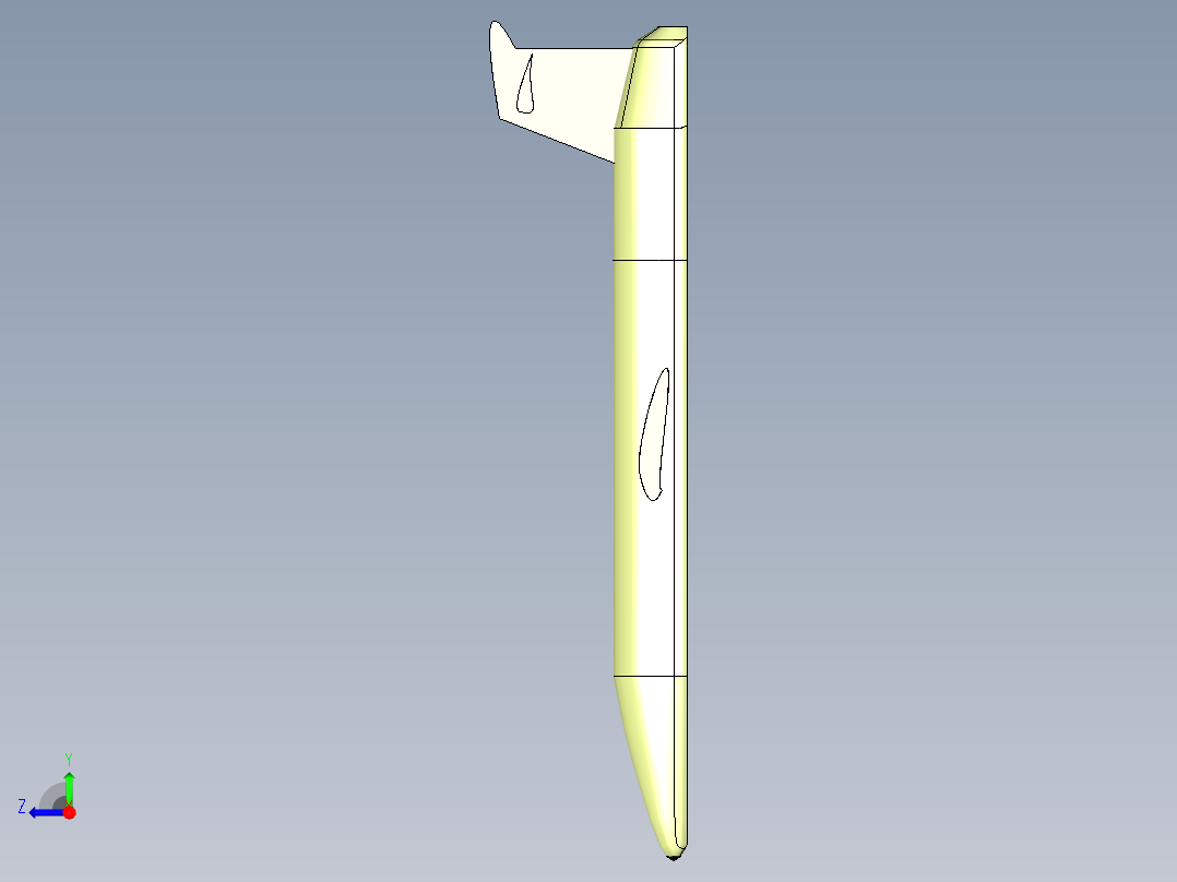 不带发动机的通用飞机右视图
