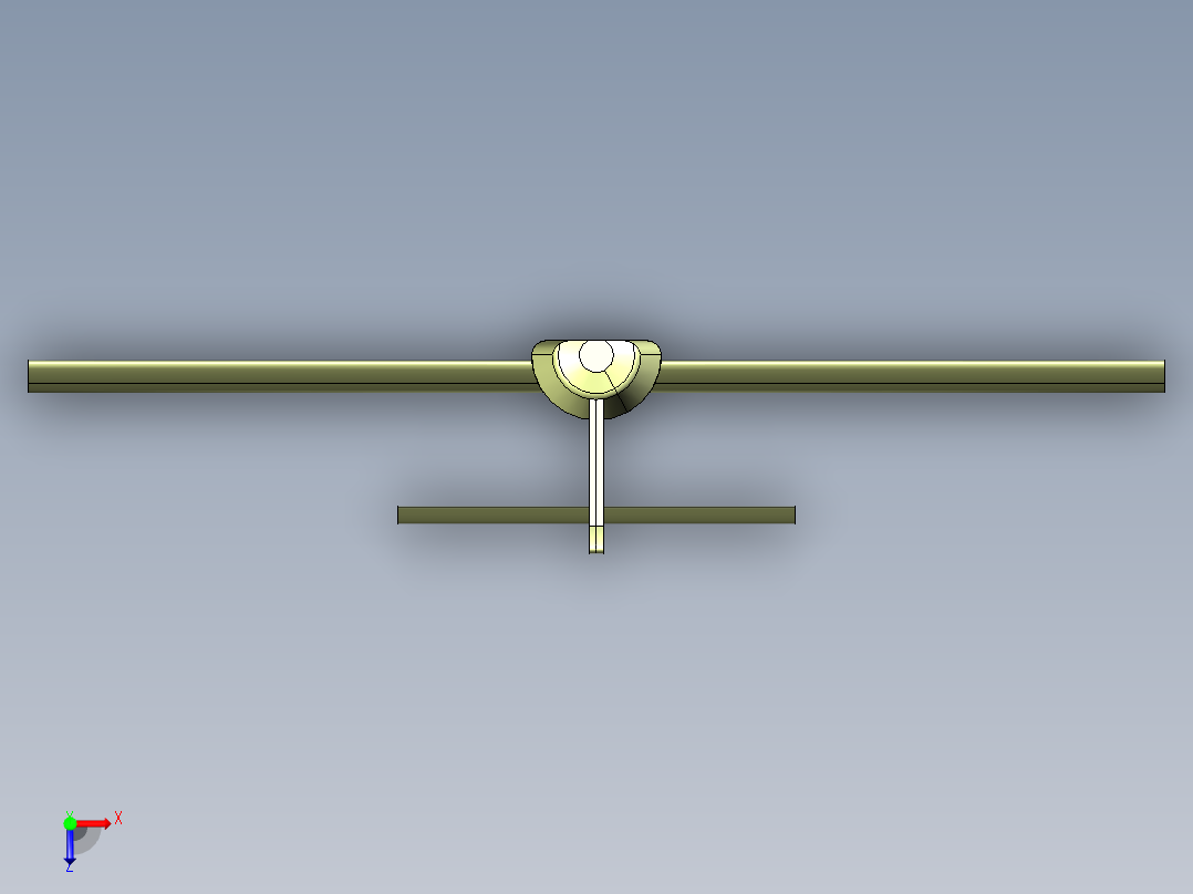 不带发动机的通用飞机俯视图