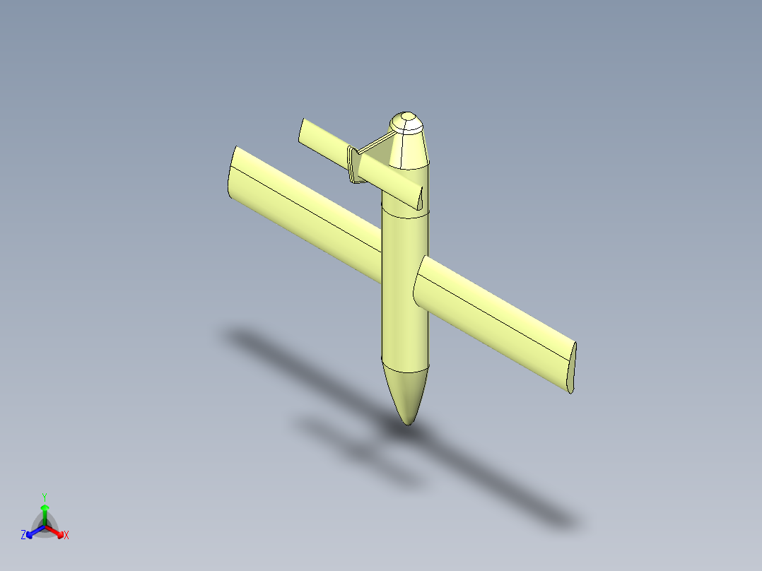 不带发动机的通用飞机正等轴测图