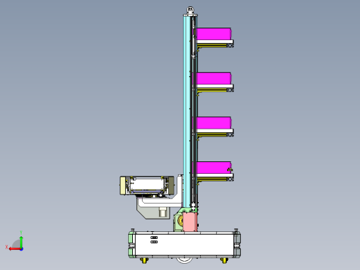 4层料箱夹抱式升降机器人后视缩略图