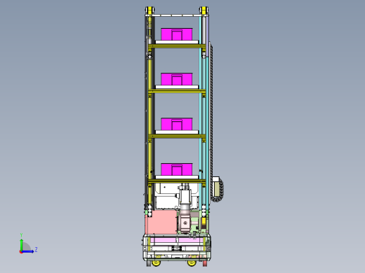 4层料箱夹抱式升降机器人左视缩略图