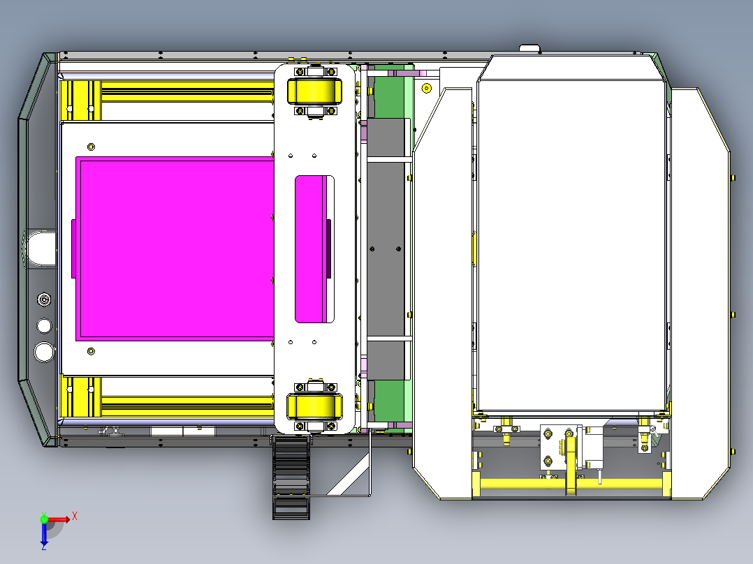 4层料箱夹抱式升降机器人俯视图