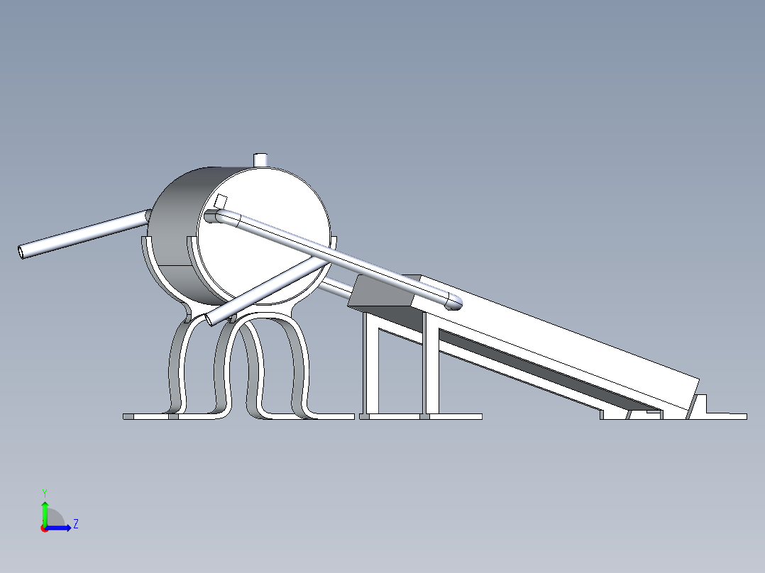 太阳能热水器左视图