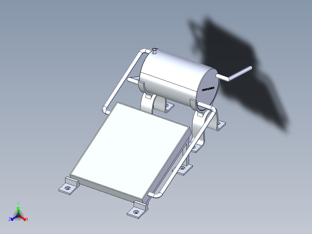 太阳能热水器正等轴测图