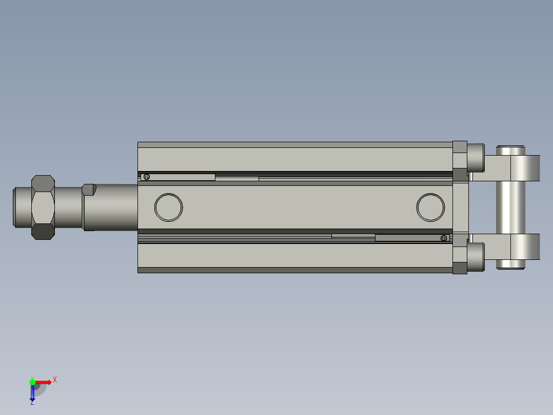 ACQ32x75SBCB气缸ZB俯视图