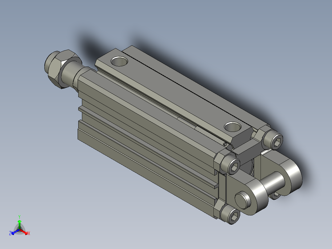 ACQ32x75SBCB气缸ZB正等轴测图