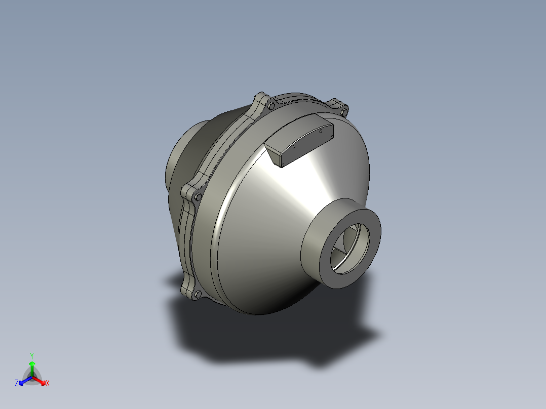 管道风机GKE100L-副本正等轴测图