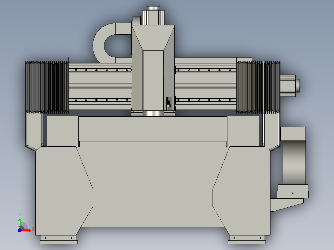 蜂窝板吊顶全铝家居数控开料雕刻一体机前视图